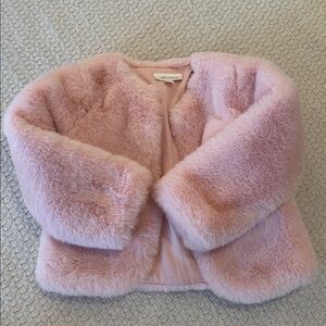 Miniclasix Pink Faux Fur Jacket